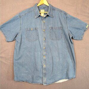 C.E. Schmidt Workwear Men's Denim Short Sleeve Shirt 2XLT 100% Cotton